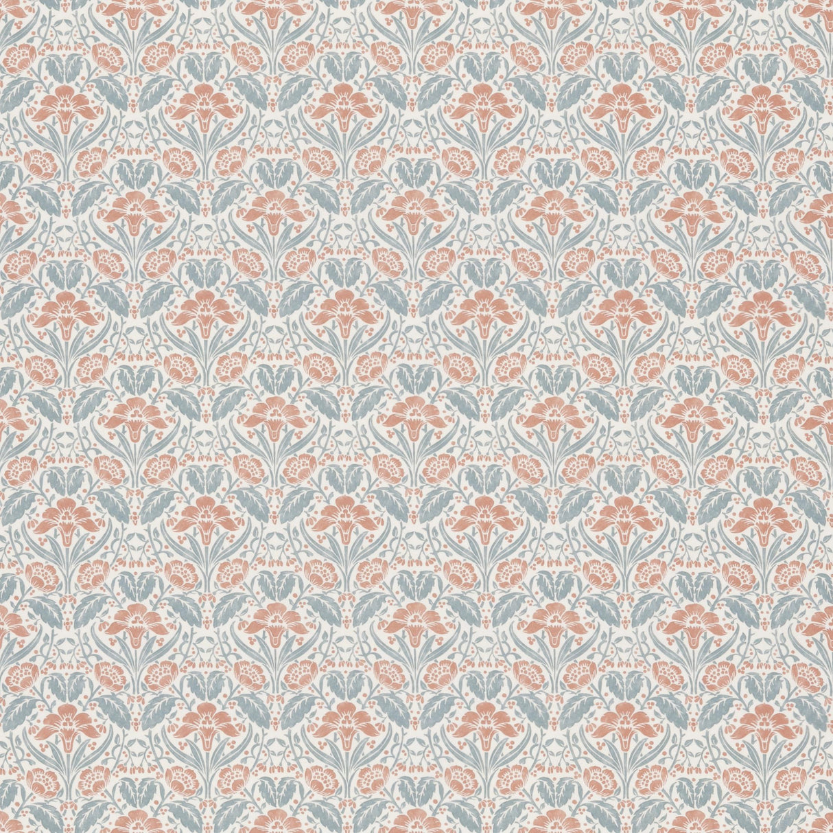 G P & J Baker IRIS MEADOW COTTON TEAL Fabric