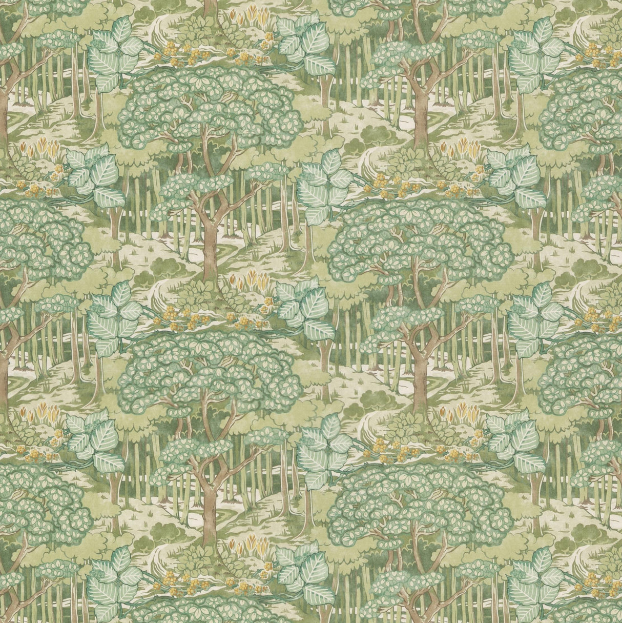 G P & J Baker RUSKIN COTTON GREEN Fabric