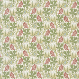 G P & J Baker PUMPKINS COTTON CORAL/GREEN Fabric