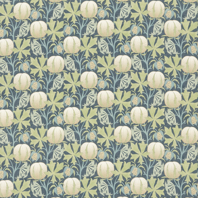 G P & J Baker PUMPKINS COTTON GREEN/BLUE Fabric