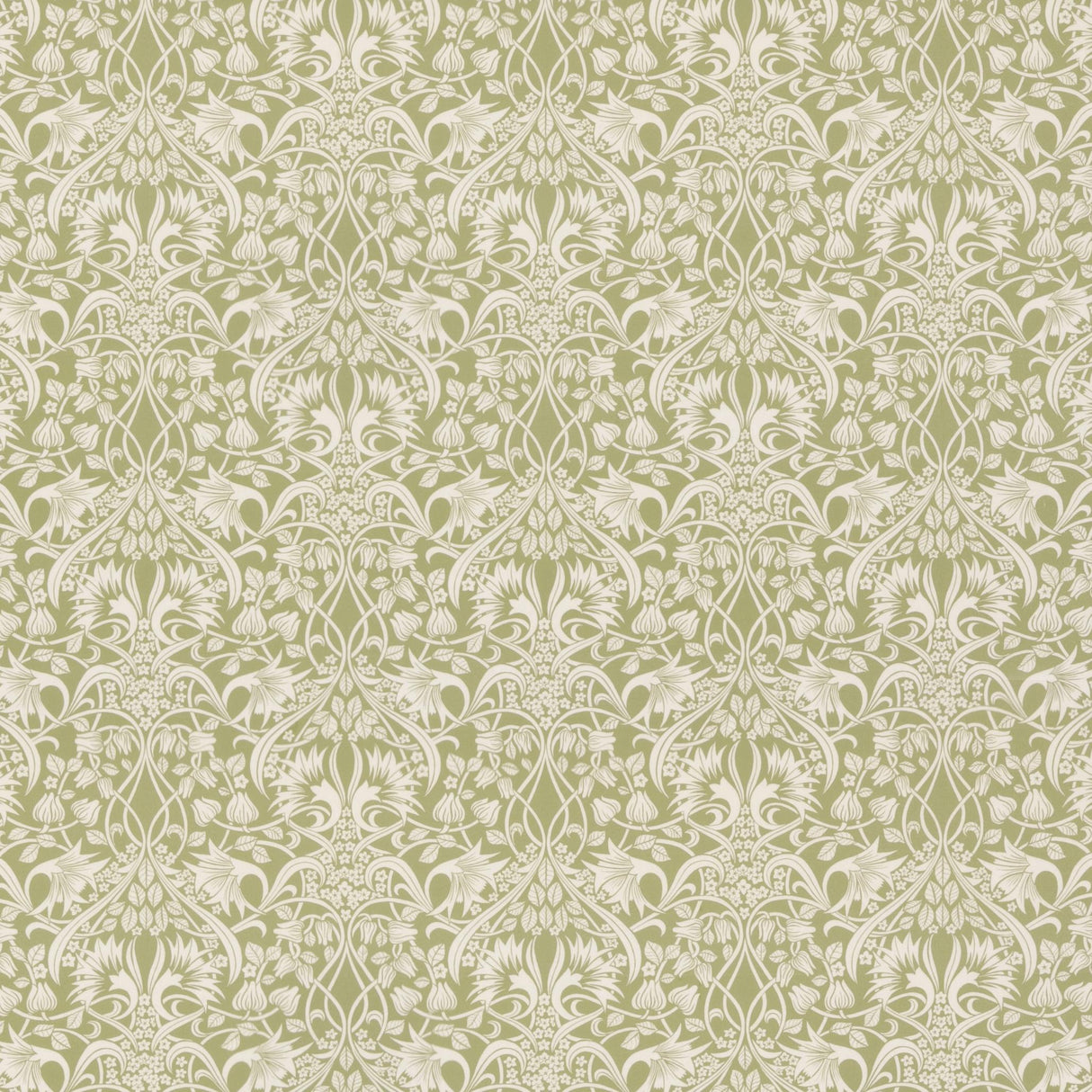 G P & J Baker FRITILLERIE COTTON GREEN Fabric