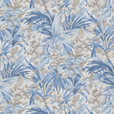 G P & J Baker TRUMPET FLOWERS COTTON BLUE Fabric