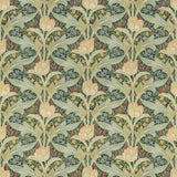 G P & J Baker TULIP & JASMINE COTTON EMERALD Fabric