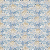 G P & J Baker TULIP & JASMINE COTTON BLUE Fabric