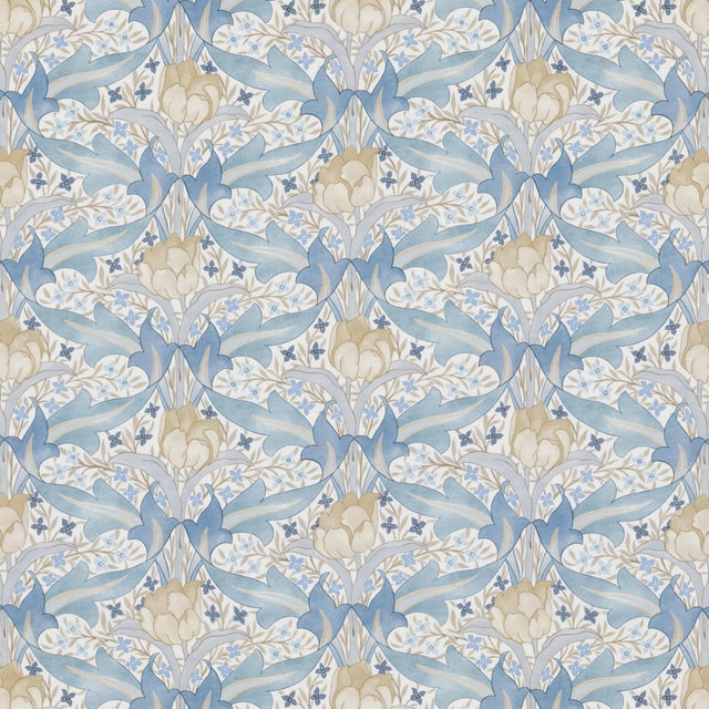 G P & J Baker TULIP & JASMINE COTTON BLUE Fabric
