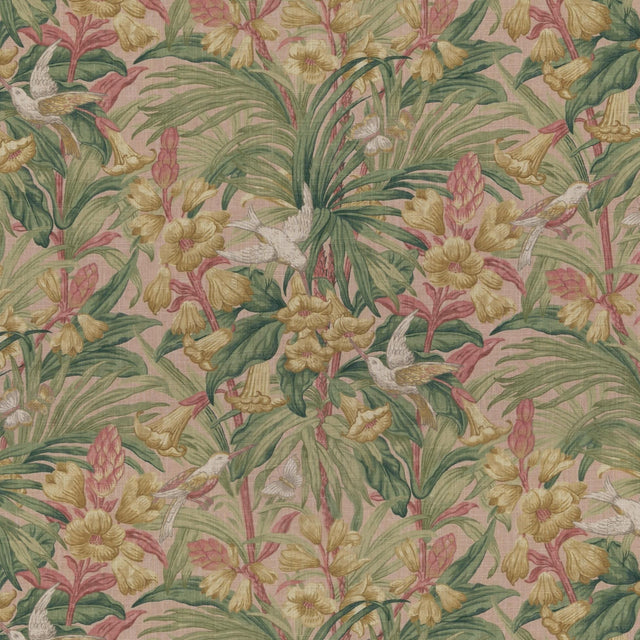 G P & J Baker TRUMPET FLOWERS BLUSH Fabric