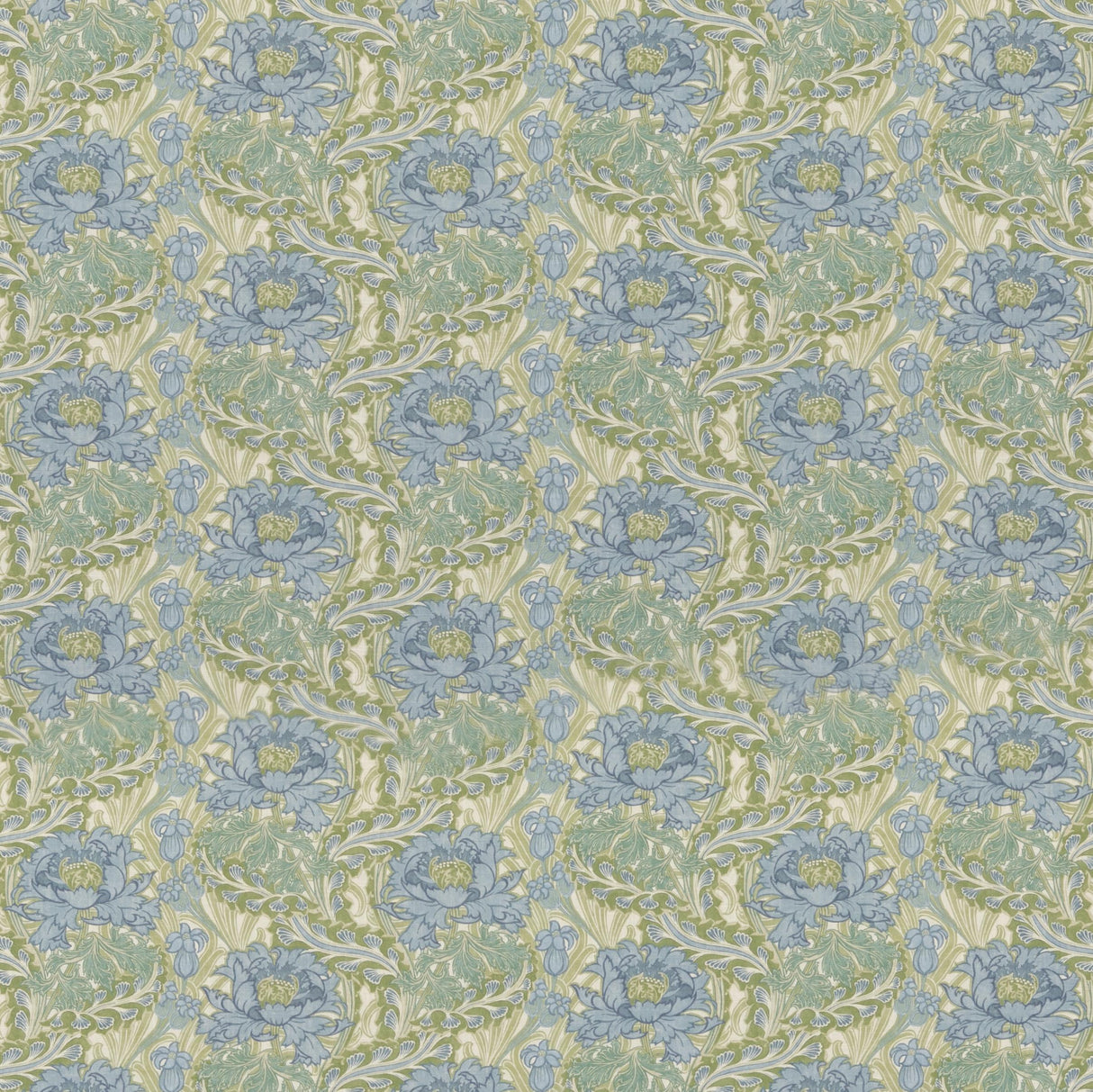 G P & J Baker LITTLE BRANTWOOD BLUE/GREEN Fabric
