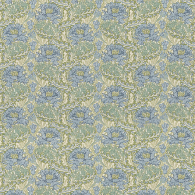 G P & J Baker LITTLE BRANTWOOD BLUE/GREEN Fabric