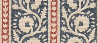 G P & J Baker BIBURY INDIGO/RED Fabric