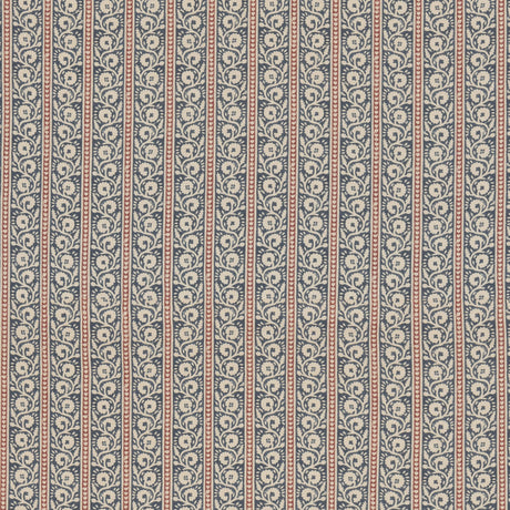 G P & J Baker BIBURY INDIGO/RED Fabric