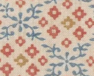 G P & J Baker GRANTLY INDIGO/RED Fabric