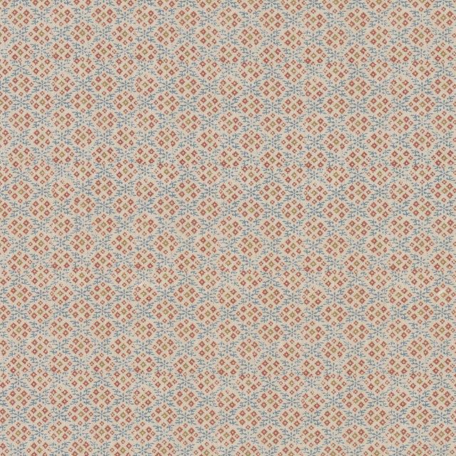 G P & J Baker GRANTLY INDIGO/RED Fabric