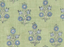 G P & J Baker POPPY SPRIG GREEN/BLUE Fabric