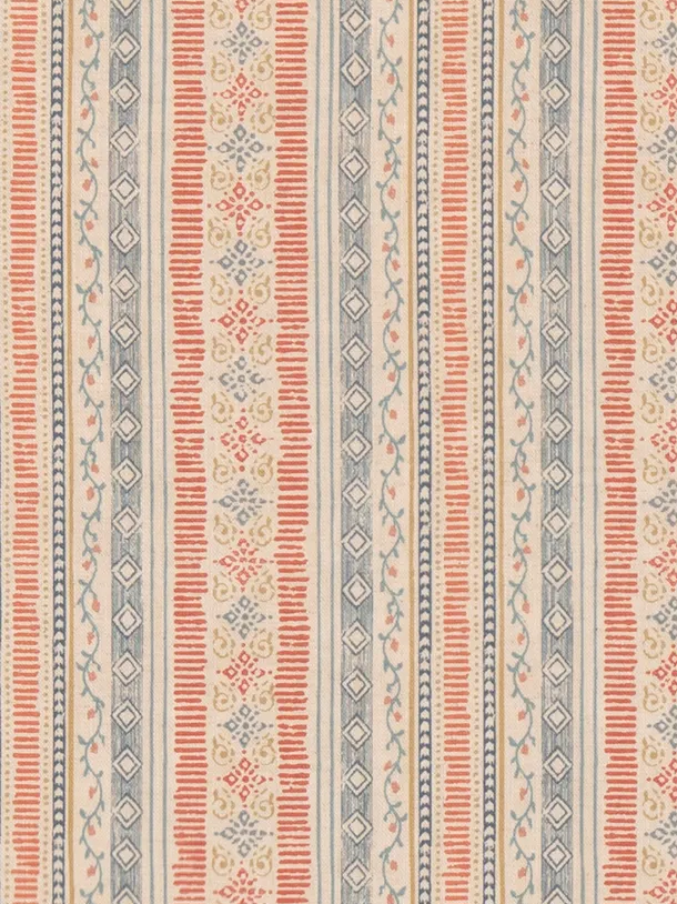 G P & J Baker COMPTON INDIGO/RED Fabric