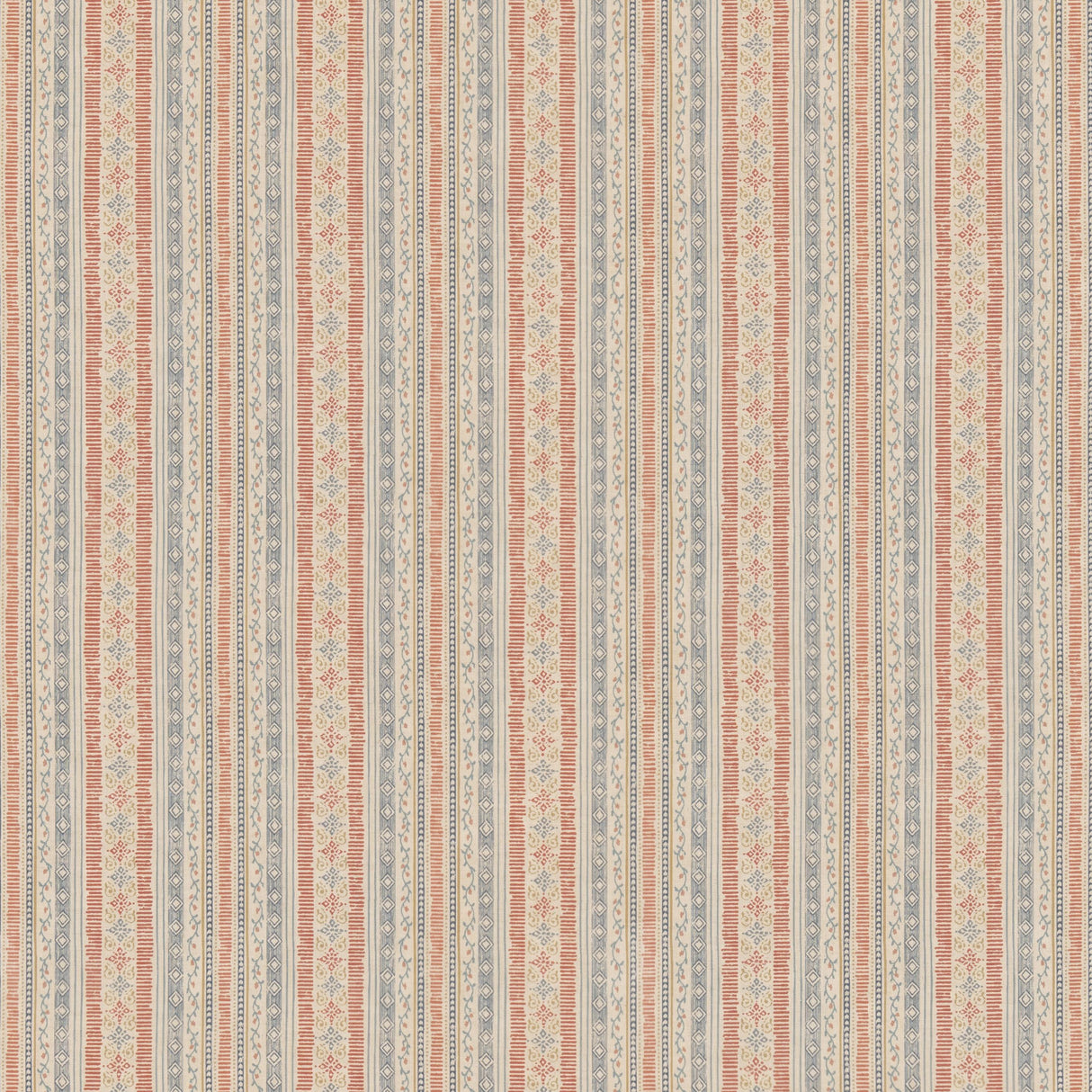 G P & J Baker COMPTON INDIGO/RED Fabric