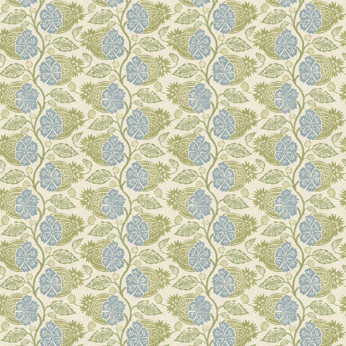 G P & J Baker CALCOT GREEN/BLUE Wallpaper