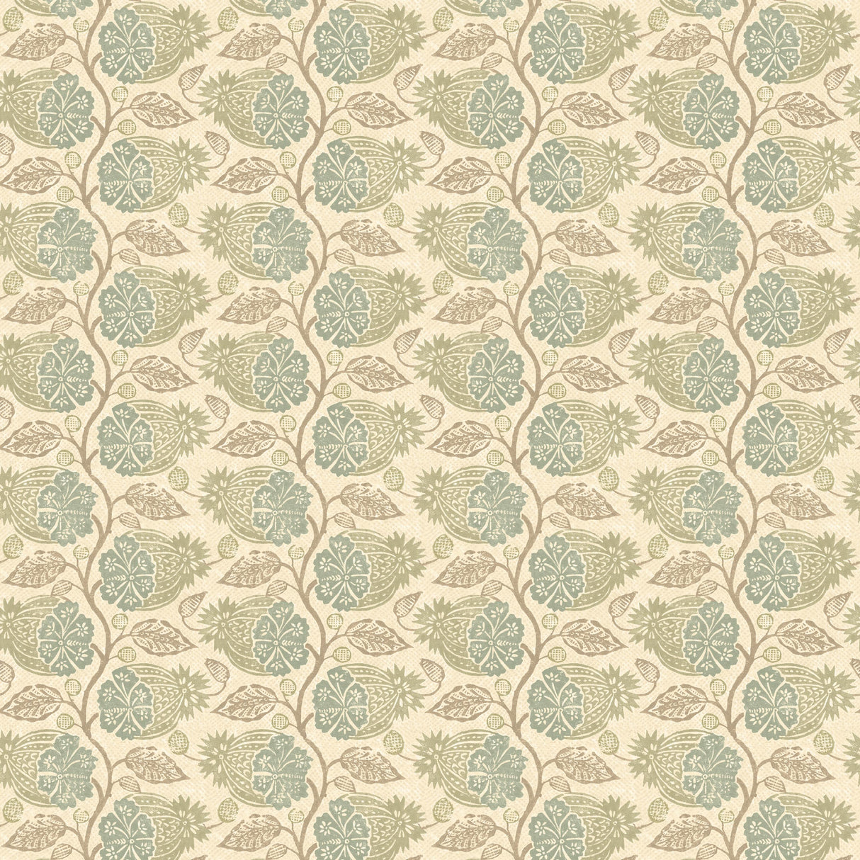 G P & J Baker CALCOT AQUA Wallpaper
