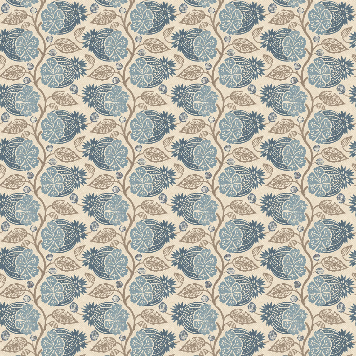 G P & J Baker CALCOT INDIGO Wallpaper