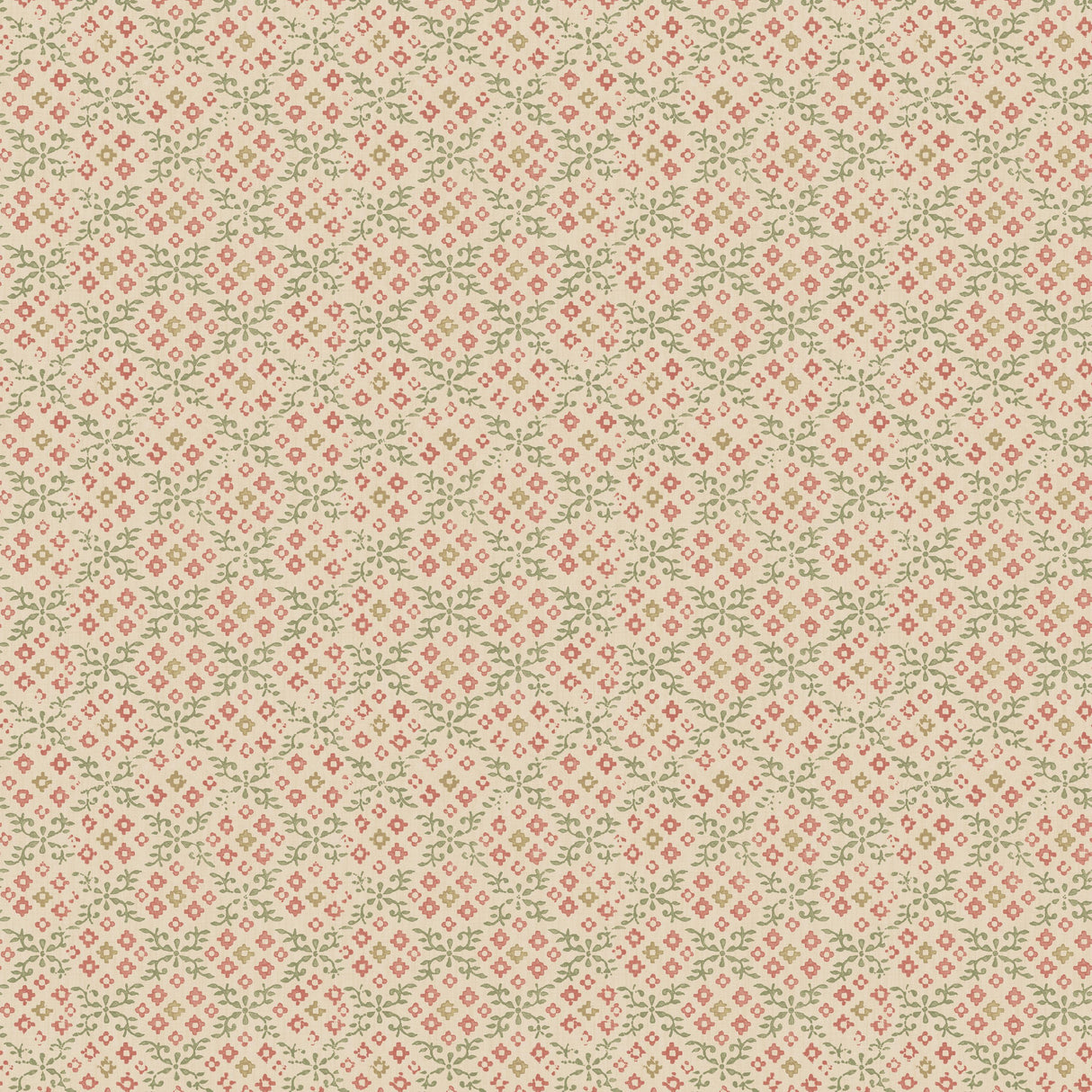 G P & J Baker GRANTLY RED/GREEN Wallpaper