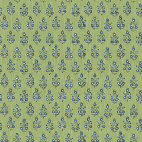 G P & J Baker POPPY SPRIG GREEN/BLUE Wallpaper