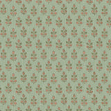 G P & J Baker POPPY SPRIG AQUA/BLUSH Wallpaper