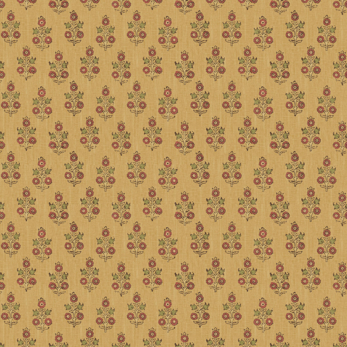 G P & J Baker POPPY SPRIG OCHRE Wallpaper