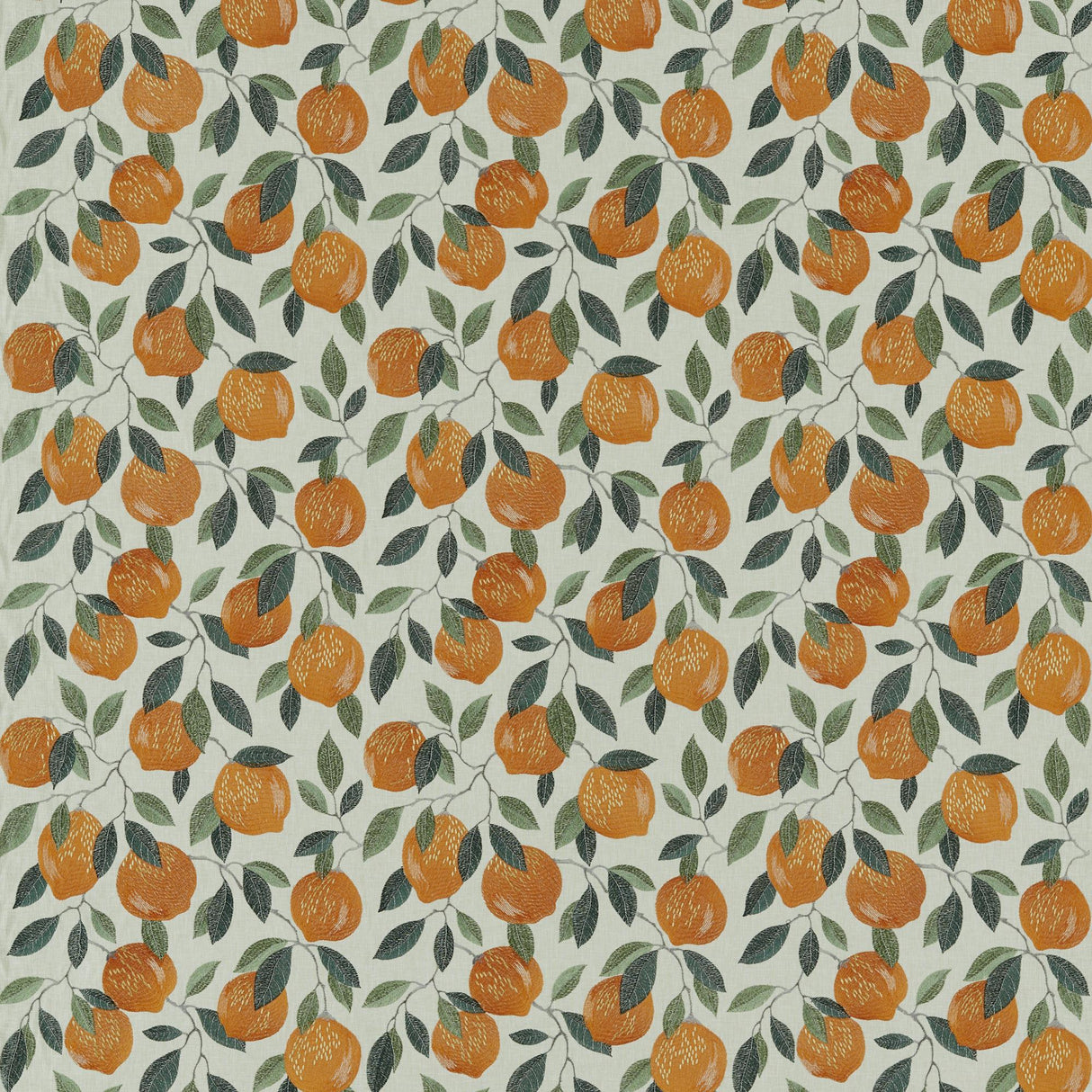Clarke & Clarke SICILIAN ORANGE Drapery Fabric