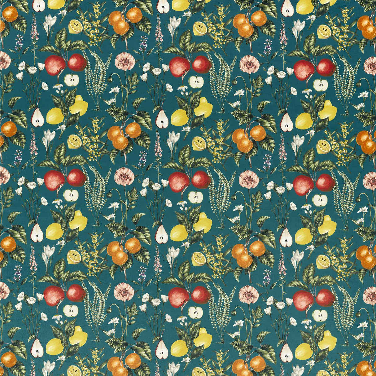 Clarke & Clarke SORENTO TEAL VELVET Fabric