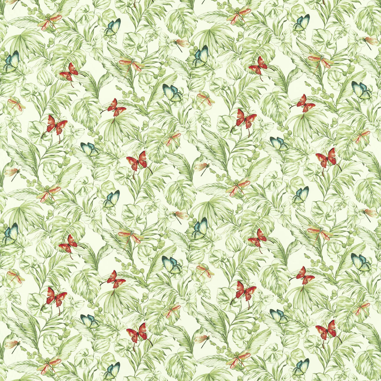 Clarke & Clarke ACADIA OLIVE/SPICE Fabric