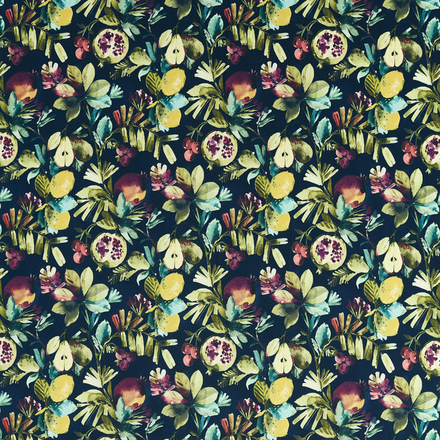 Clarke & Clarke FRUTA MIDNIGHT VELVET Fabric