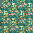 Clarke & Clarke FRUTA TEAL VELVET Fabric