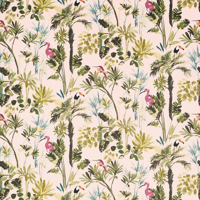 Clarke & Clarke PALM BLUSH VELVET Fabric