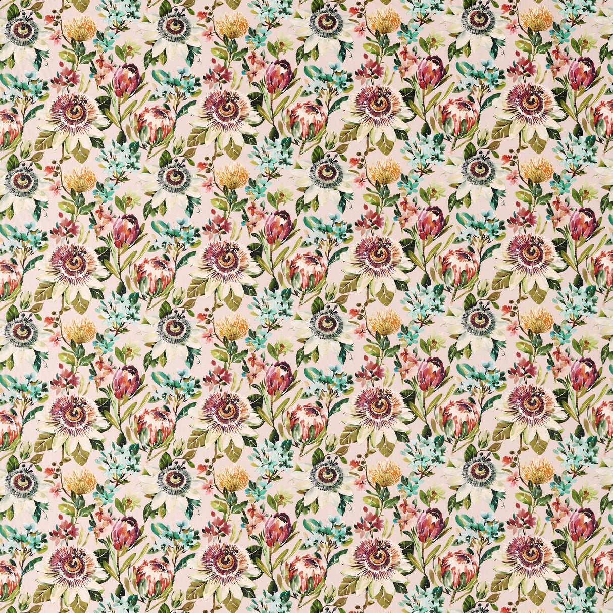 Clarke & Clarke PARADISE BLUSH Fabric
