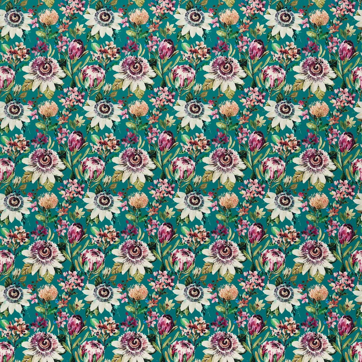 Clarke & Clarke PARADISE TEAL VELVET Fabric