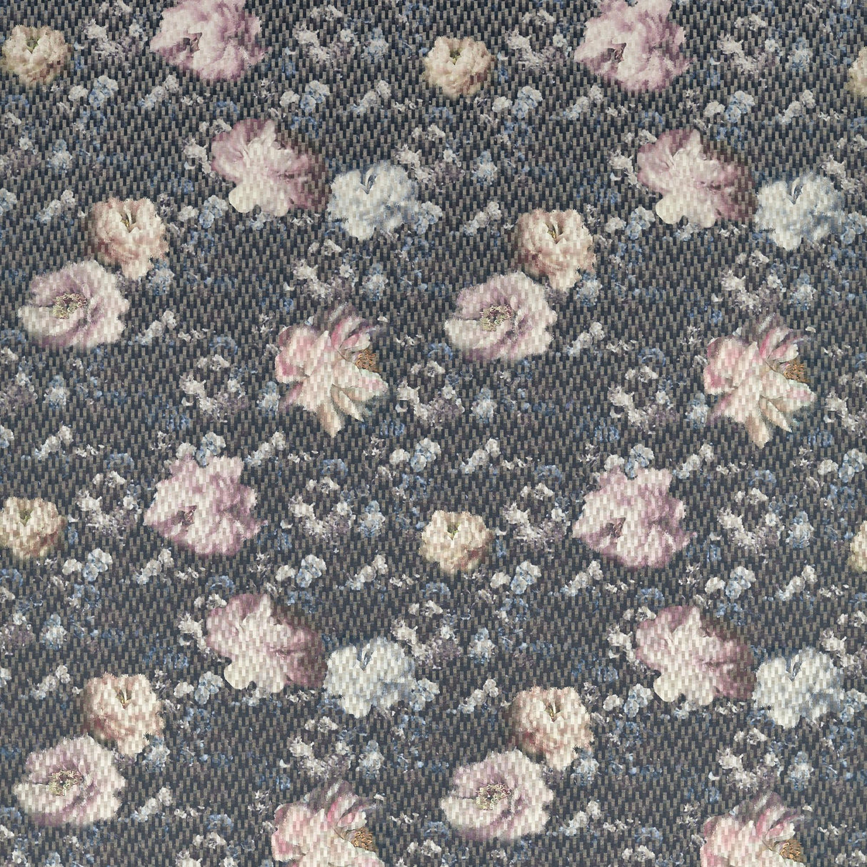 Clarke & Clarke CAMILE BLUSH/CHARCOAL Drapery Fabric