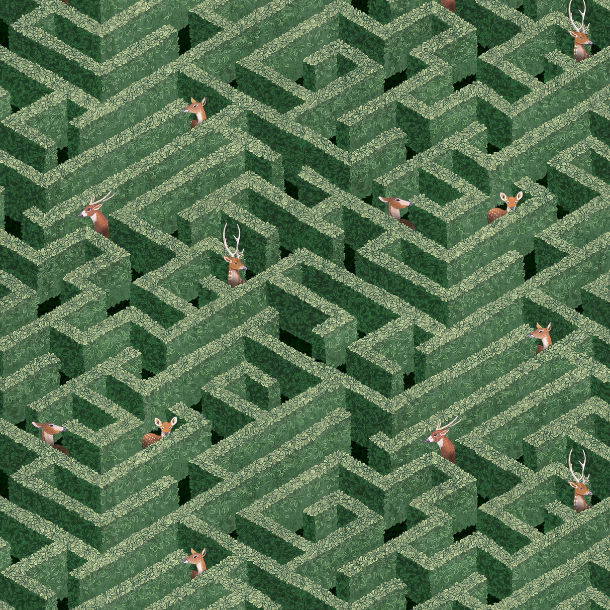 Kravet LABYRINTH WITH DEER 01 Wallpaper