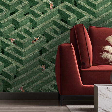 Kravet LABYRINTH WITH DEER 01 Wallpaper