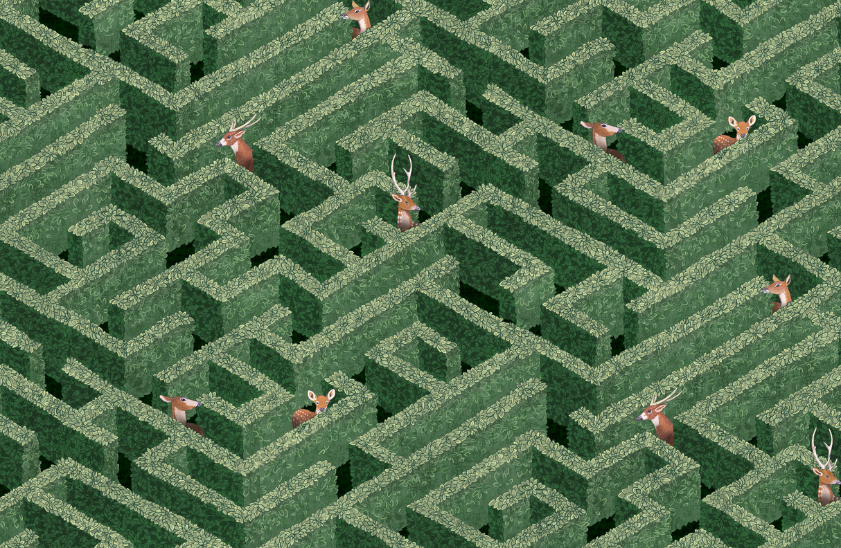 Kravet LABYRINTH WITH DEER 01 Wallpaper