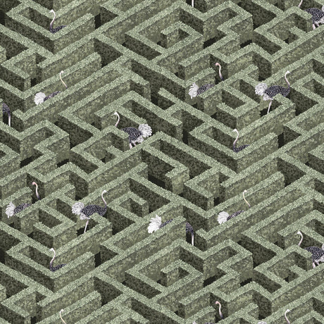 Kravet LABYRINTH WITH OSTRICHES 01 Wallpaper