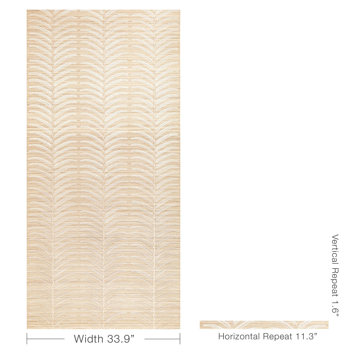 Kravet PLANTAE EMB SISAL IVORY Wallpaper