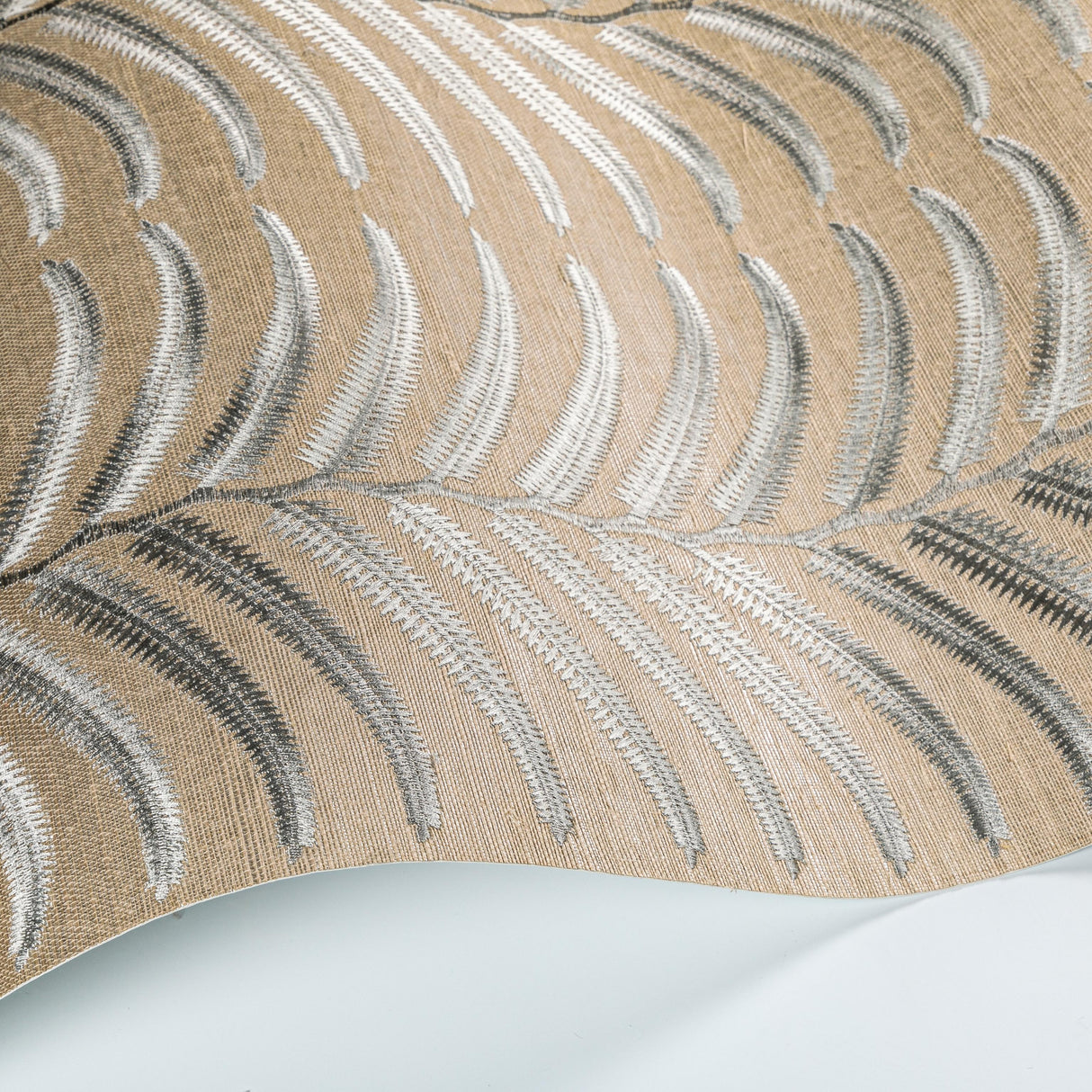 Kravet PLANTAE EMB SISAL GREY Wallpaper