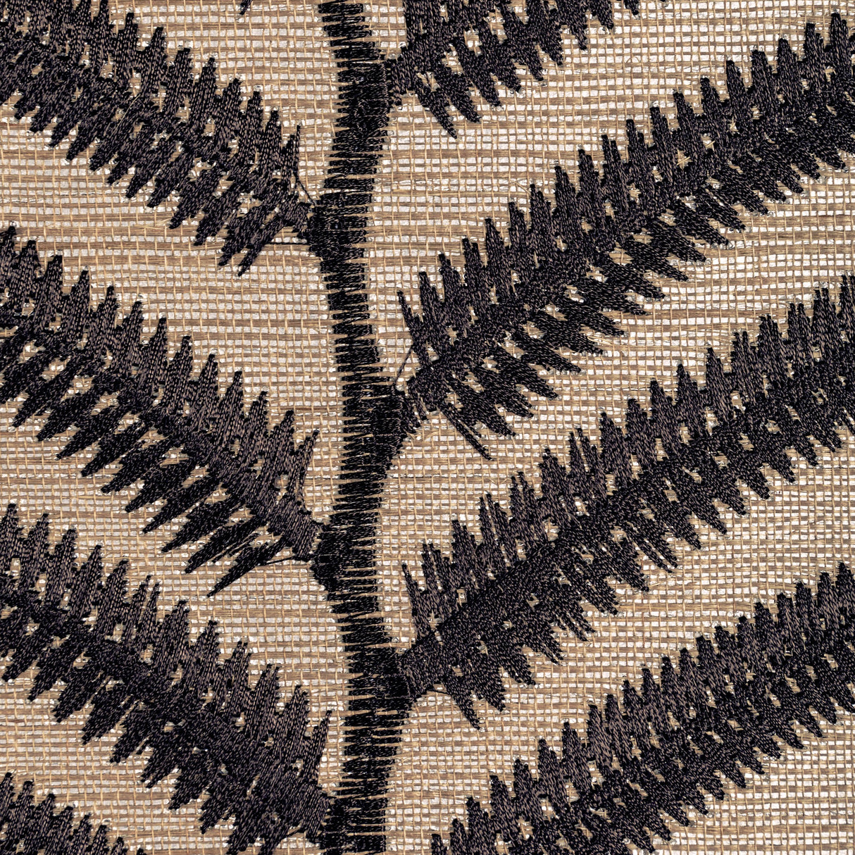 Kravet PLANTAE EMB SISAL NOIR Wallpaper