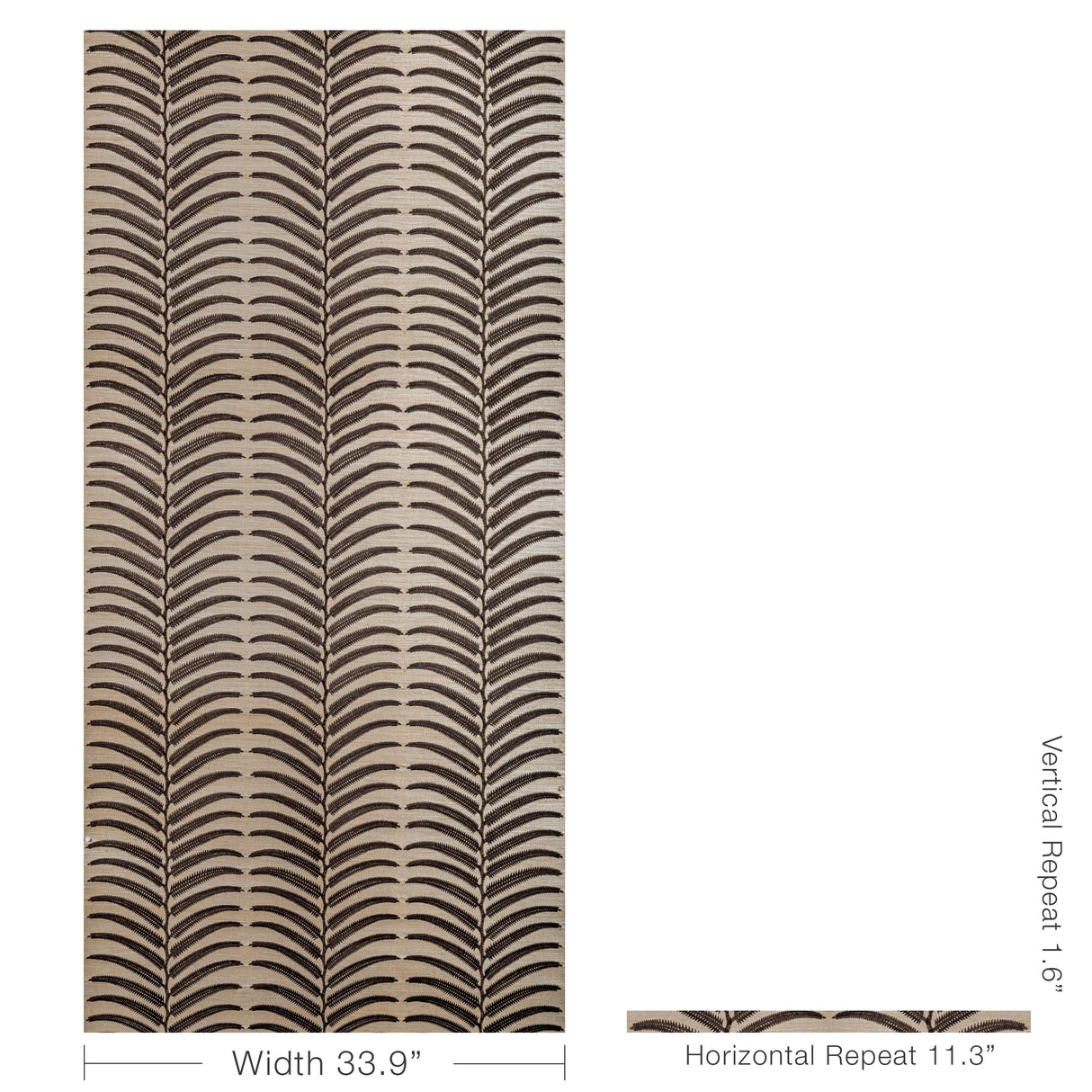 Kravet PLANTAE EMB SISAL NOIR Wallpaper