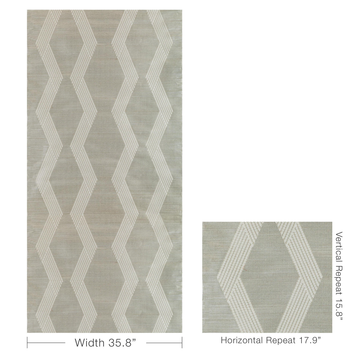 Kravet CHAINLINK EMB SISAL GREY Wallpaper