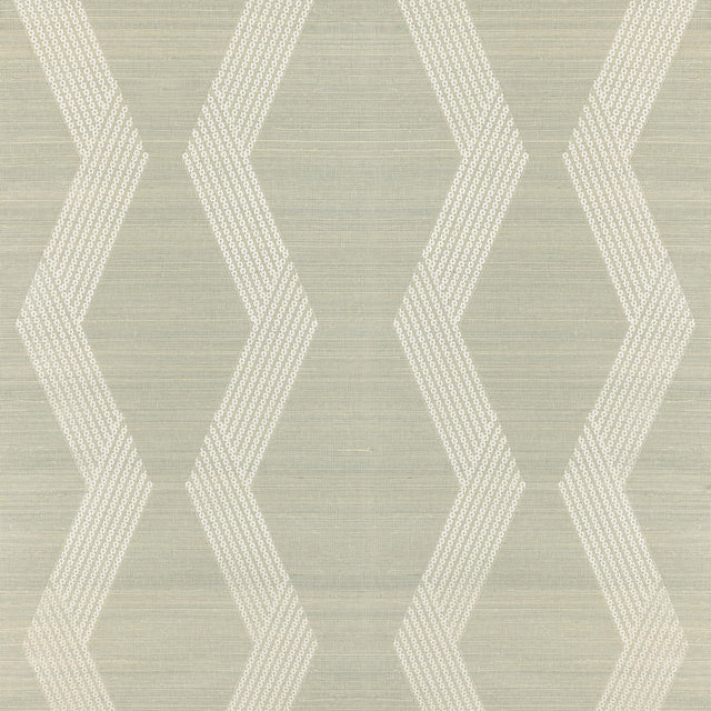 Kravet CHAINLINK EMB SISAL ICE Wallpaper