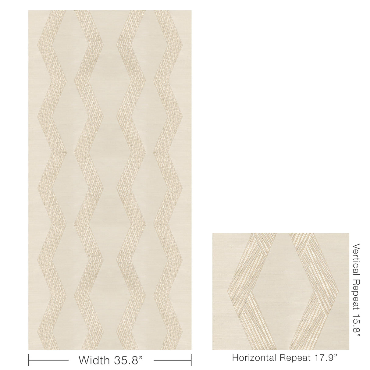 Kravet CHAINLINK EMB SISAL BONE Wallpaper