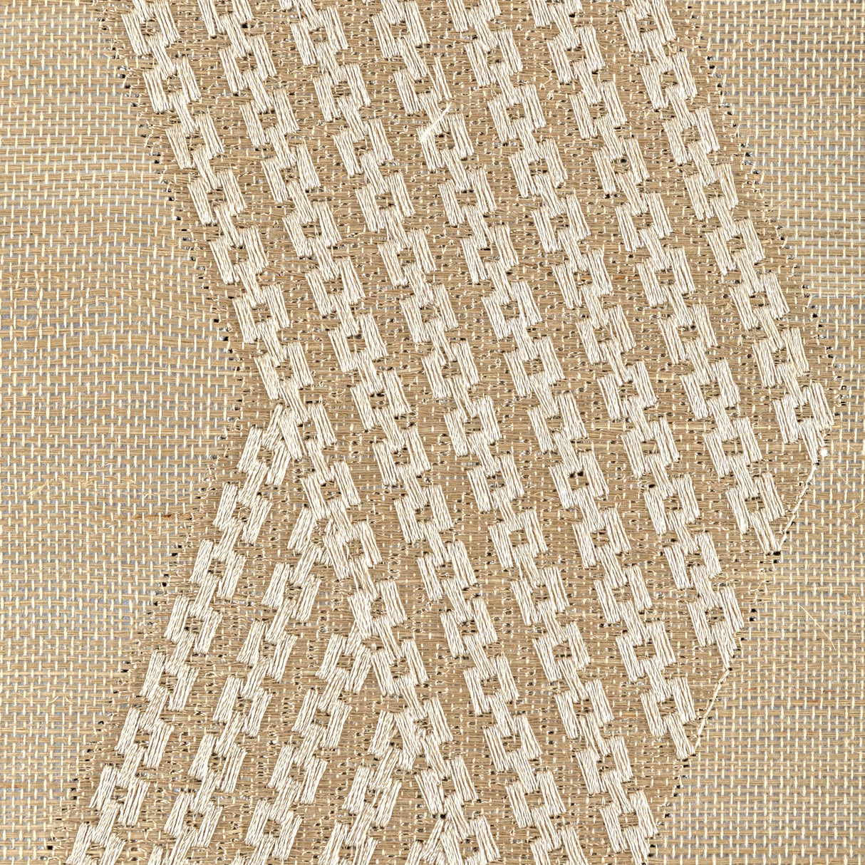 Kravet CHAINLINK EMB SISAL GOLD Wallpaper