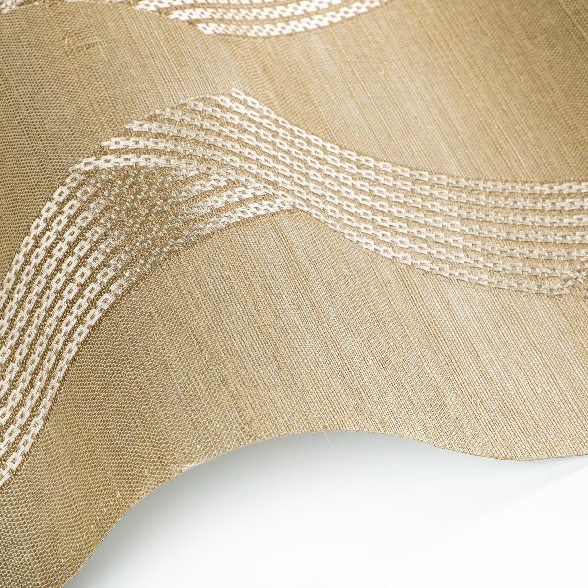 Kravet CHAINLINK EMB SISAL GOLD Wallpaper