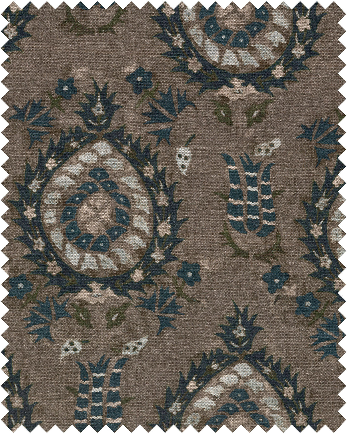 MindTheGap FLOURISH DAPPLE GREY Natural linen Fabric