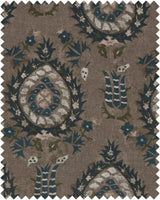 MindTheGap FLOURISH DAPPLE GREY Natural linen Fabric